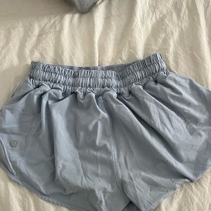Lululemon Blue Linen Hotty Hot Shorts